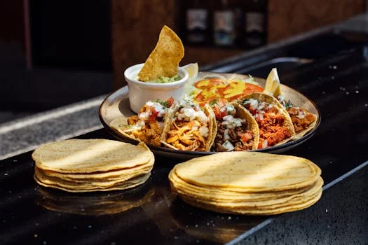 authentic mexican tacos corn tortilla