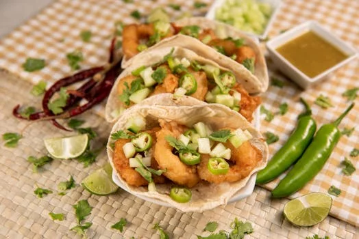 fish tacos crispy battered fish cabbage