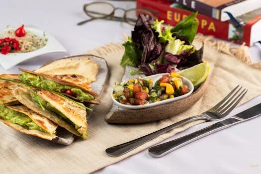 veggie quesadilla spinach tomatoes mushrooms